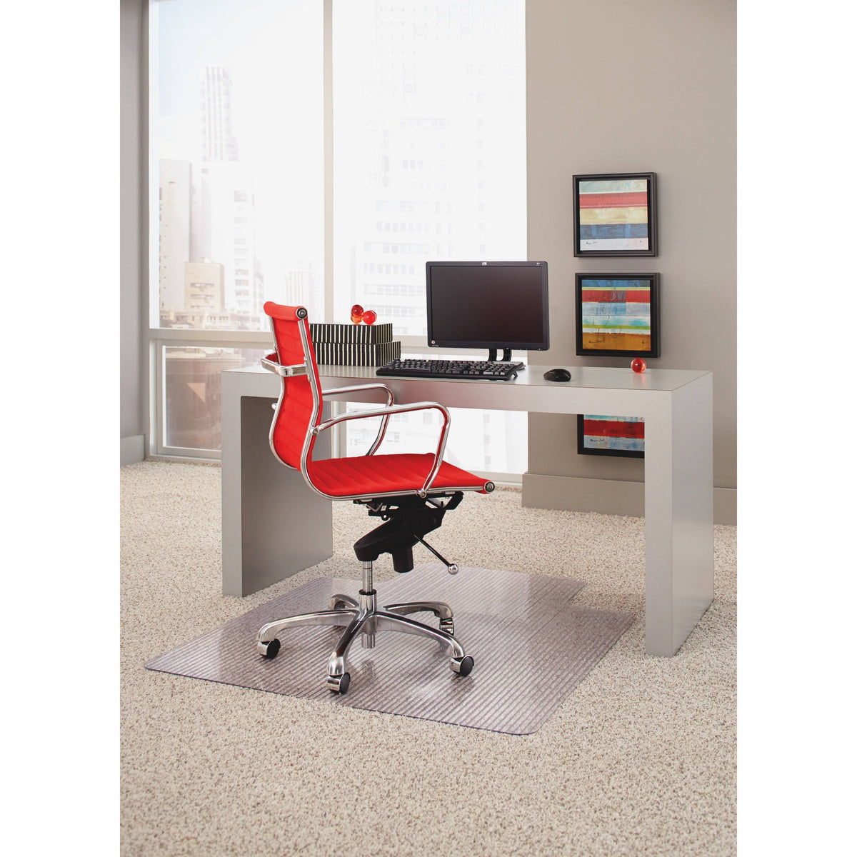 Clear Chair Mat for Carpet 45 x 53 with Lip I52398