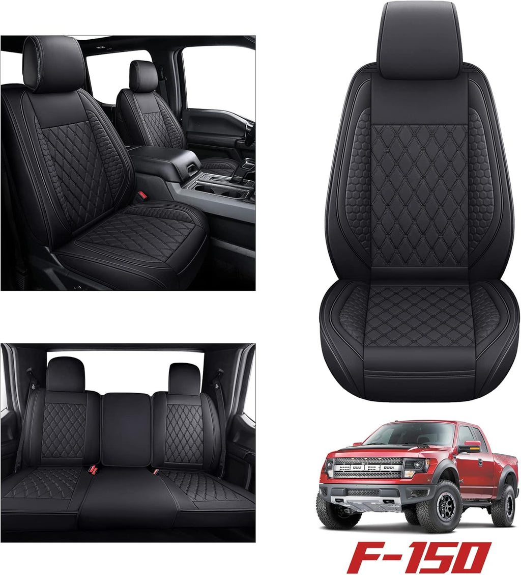 Black Waterproof Full Set Car Seat Covers for Ford F150 S2394