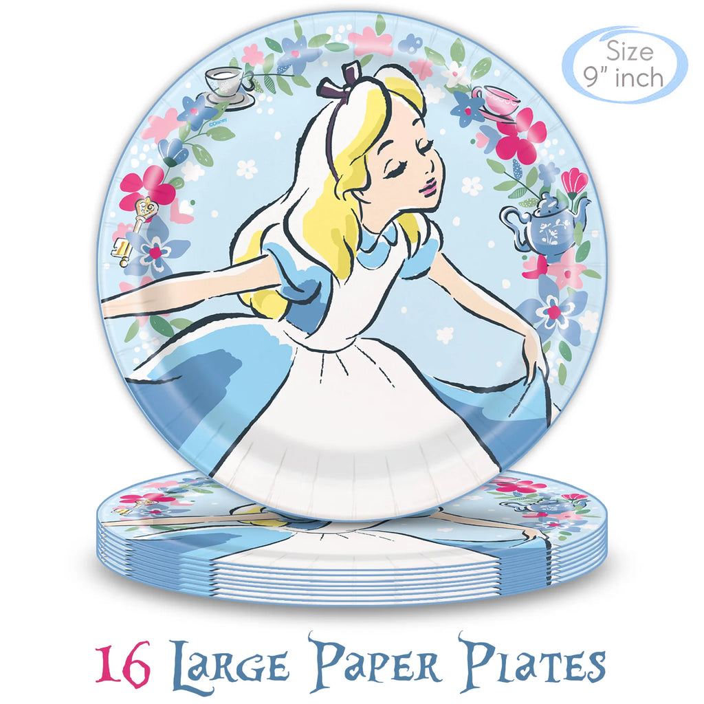 Large Paper Plates, Dessert Plates, Napkins & Table cover Birthday Tableware Set Q265951