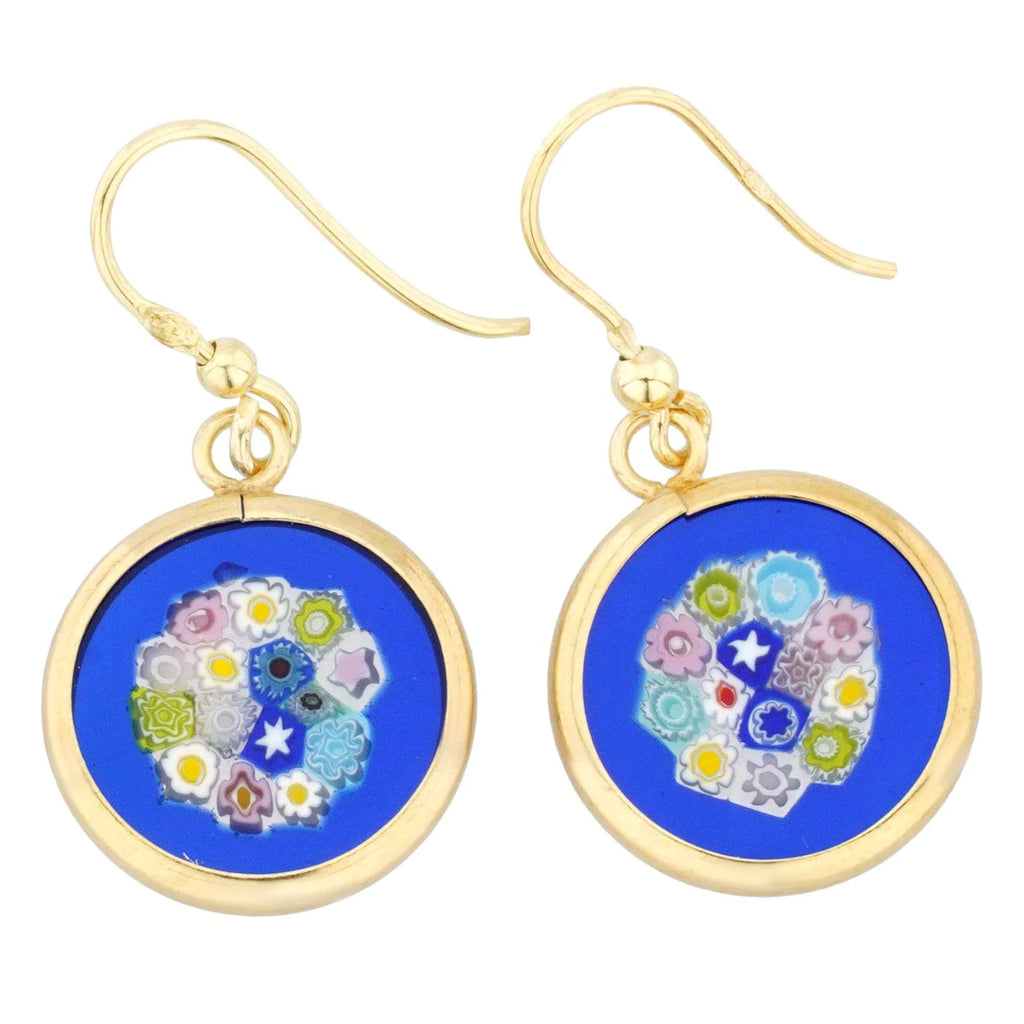 Gold Murano Glass Dangle Earrings M808160