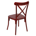 Rustic Distressed Metal Cross Back Chair (Red) B258007