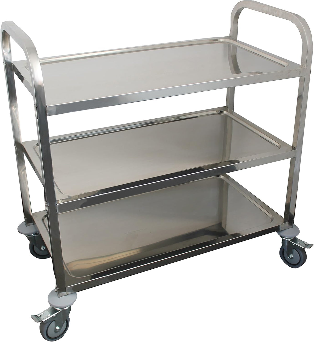 Stainless Steel 3 Shelf Heavy Duty Utility Cart on Wheels X988782
