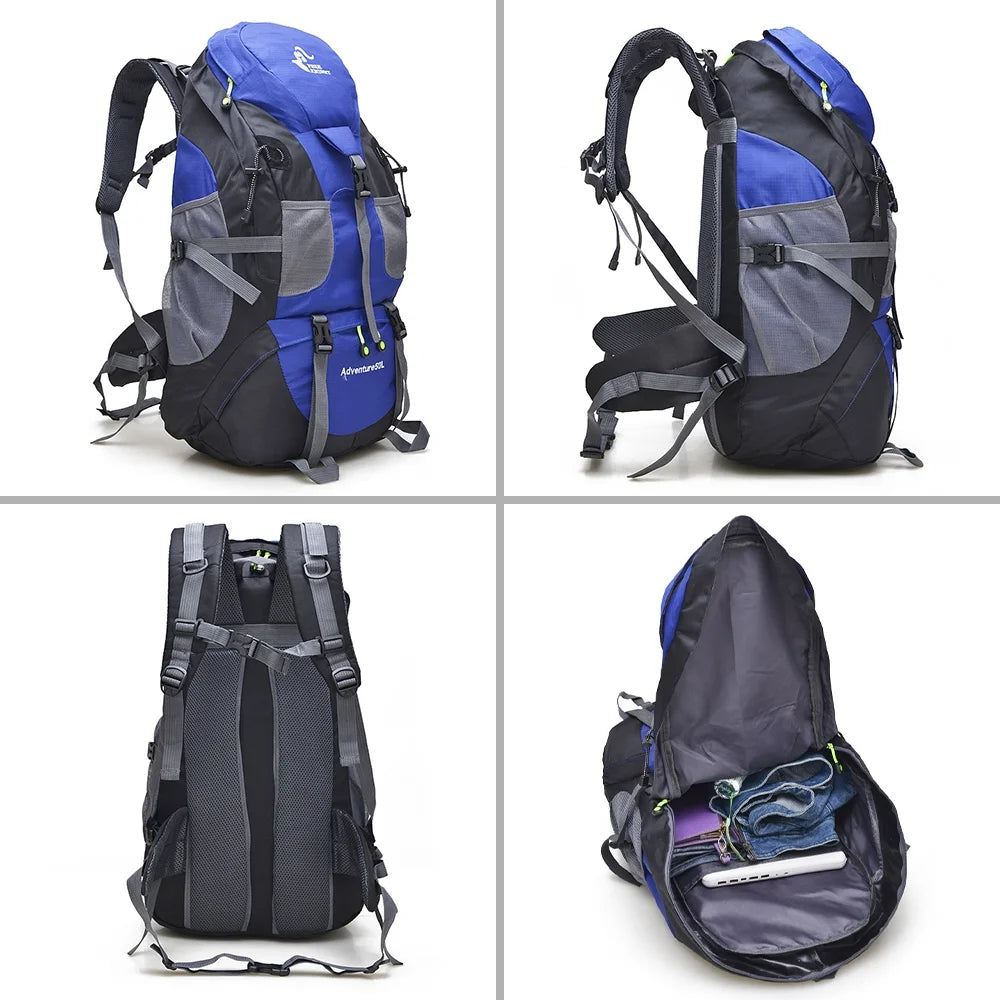 50L Water-resistant Hiking Backpack Daypack M3655