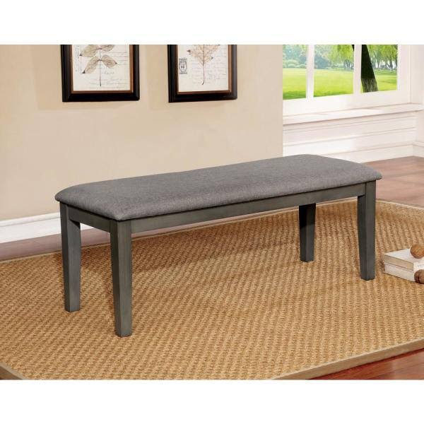 Gray Fabric Bench B504