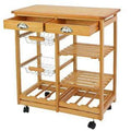 Rolling Wood Kitchen Island Utility Cart L3345