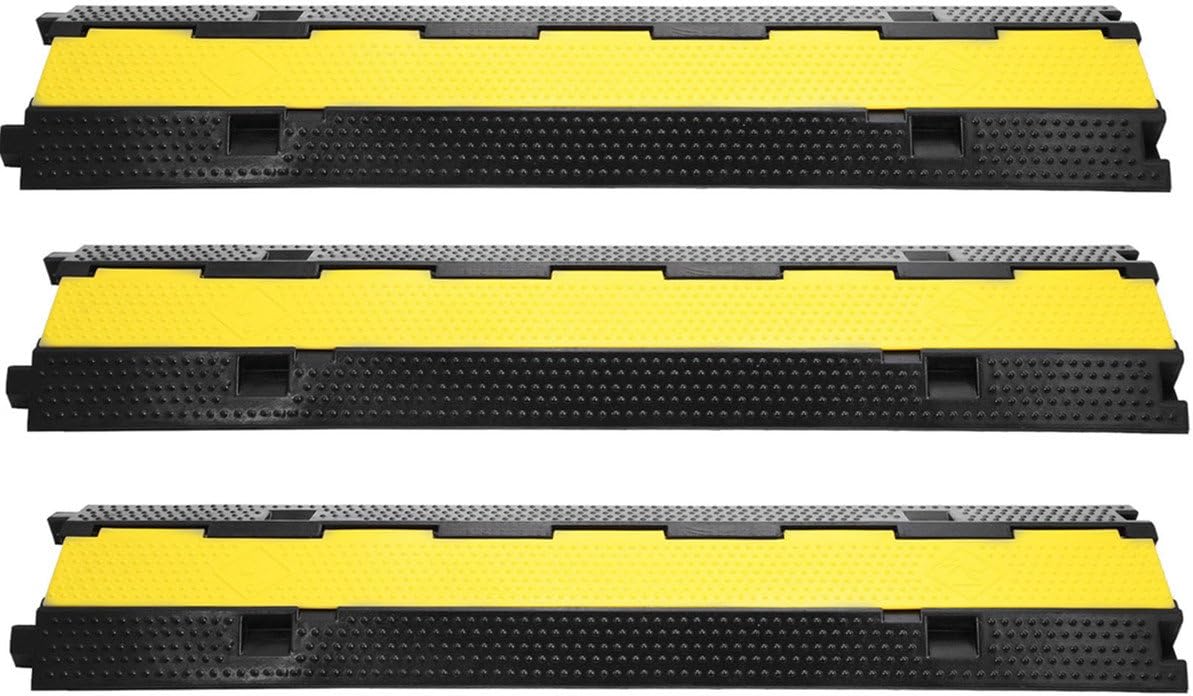 Black Rubber Cable Protector 4 Pack Single Channel B97814