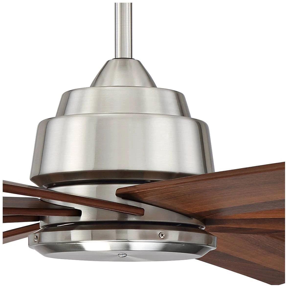 Brushed Nickel Walnut Blades Ceiling Fan with Remote V1897