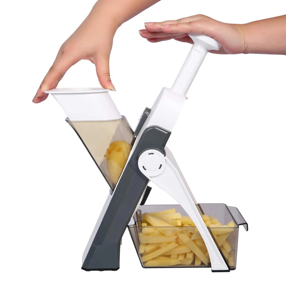 Stainless Steel Vegetable Chopper with 8 Slides F730