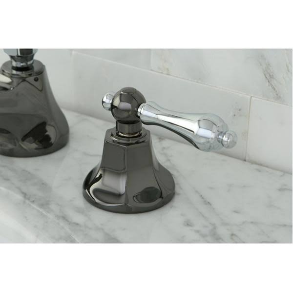 Water Onyx Widespread Lavatory Faucet with Brass Pop-Up Drain J11481