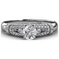 14K White Gold Moissanite Engagement Ring L9341