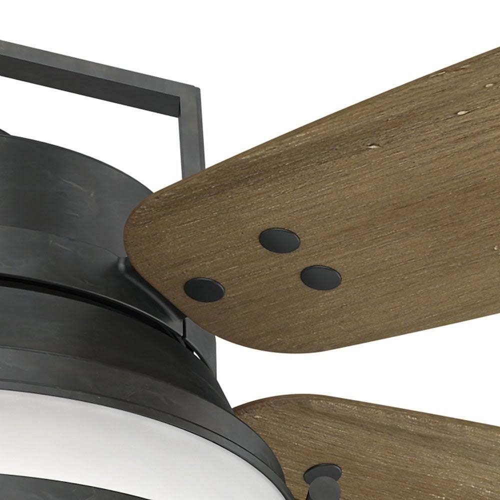 56x22 Aged Steel Ceiling Fan with Light with Wall Control C1330