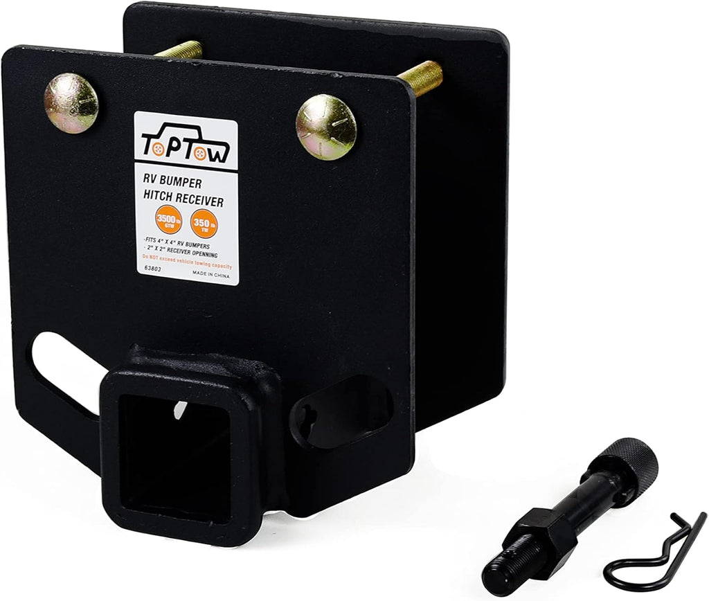 2 inch RV Bumper Hitch Receiver Adapter, 3500 LBS, Pack of 2 X442