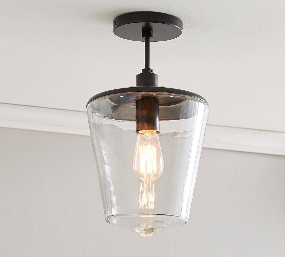 Bronze Glass Flush Mount N2288