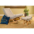 Light Beige Fabric Rocking Chair A581246