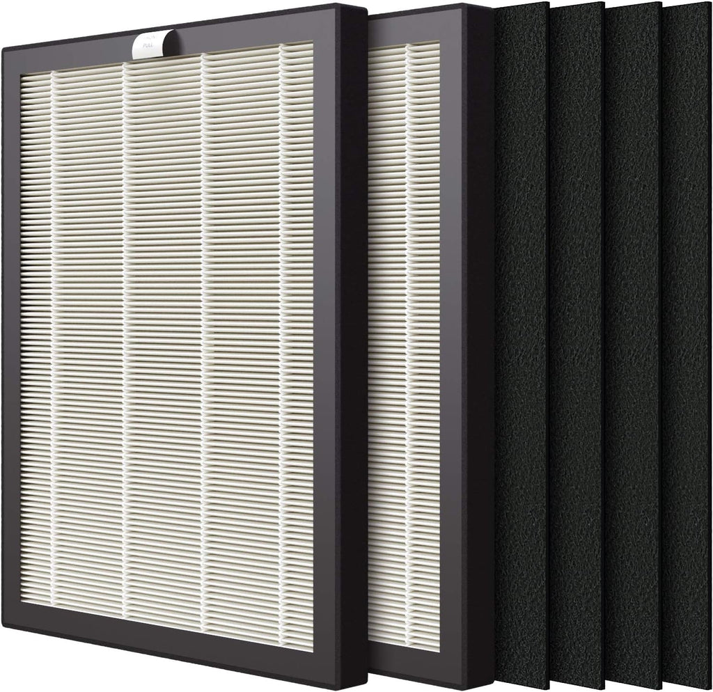 2 Pack HEPA Replacement Filter with 4 Carbon Pre Filters E707512