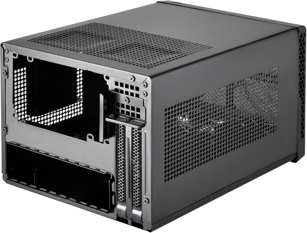 Black Ultra Compact Mini-ITX Computer Case with Mesh Front Panel P38004