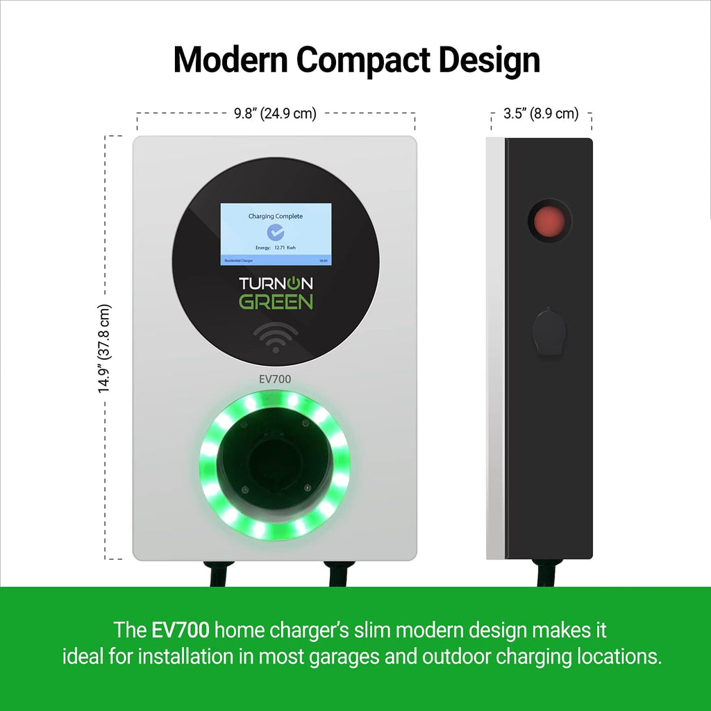 Level 2 Smart Electric Vehicle Charger with LCD Touchscreen F18092