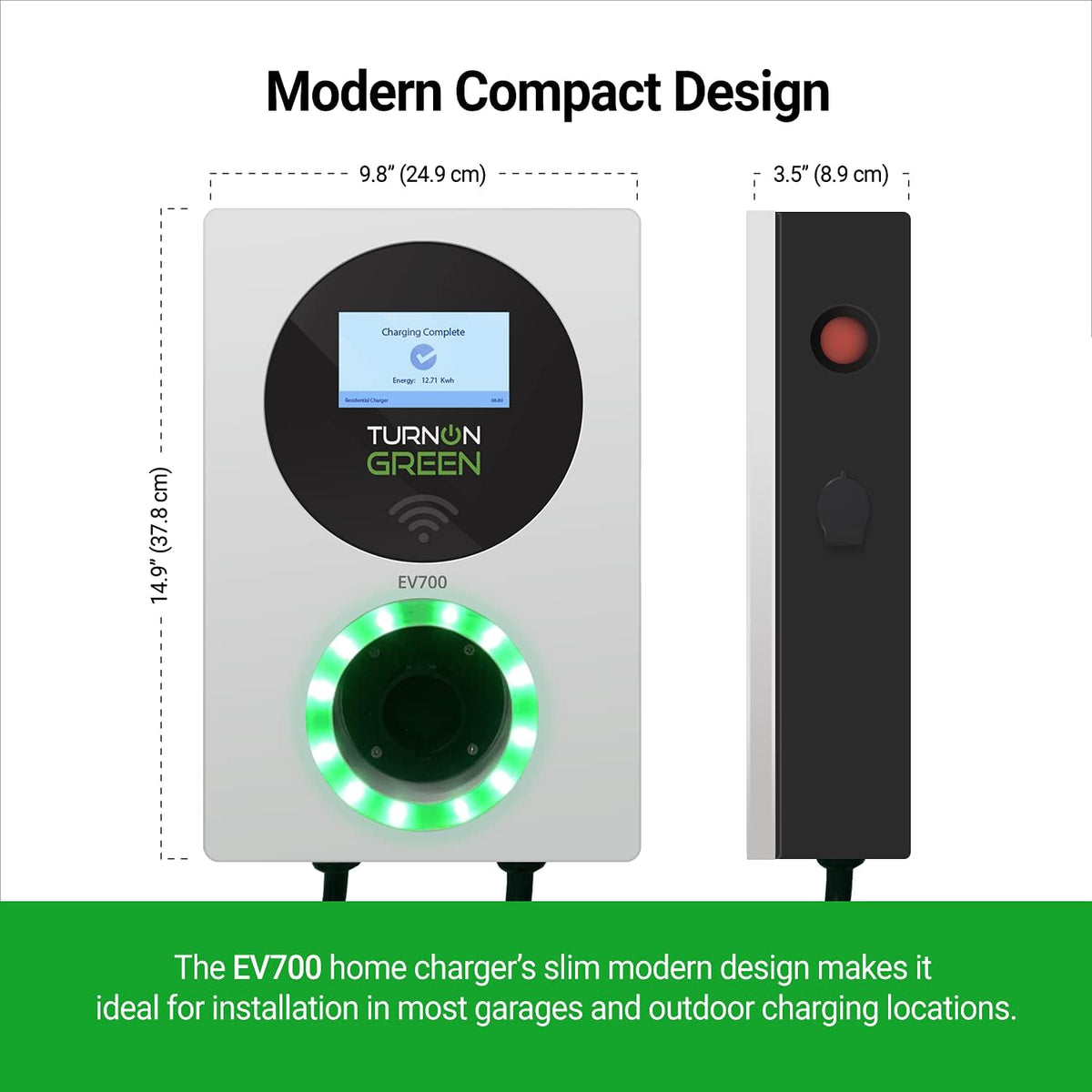Level 2 Smart Electric Vehicle Charger with LCD Touchscreen F18092