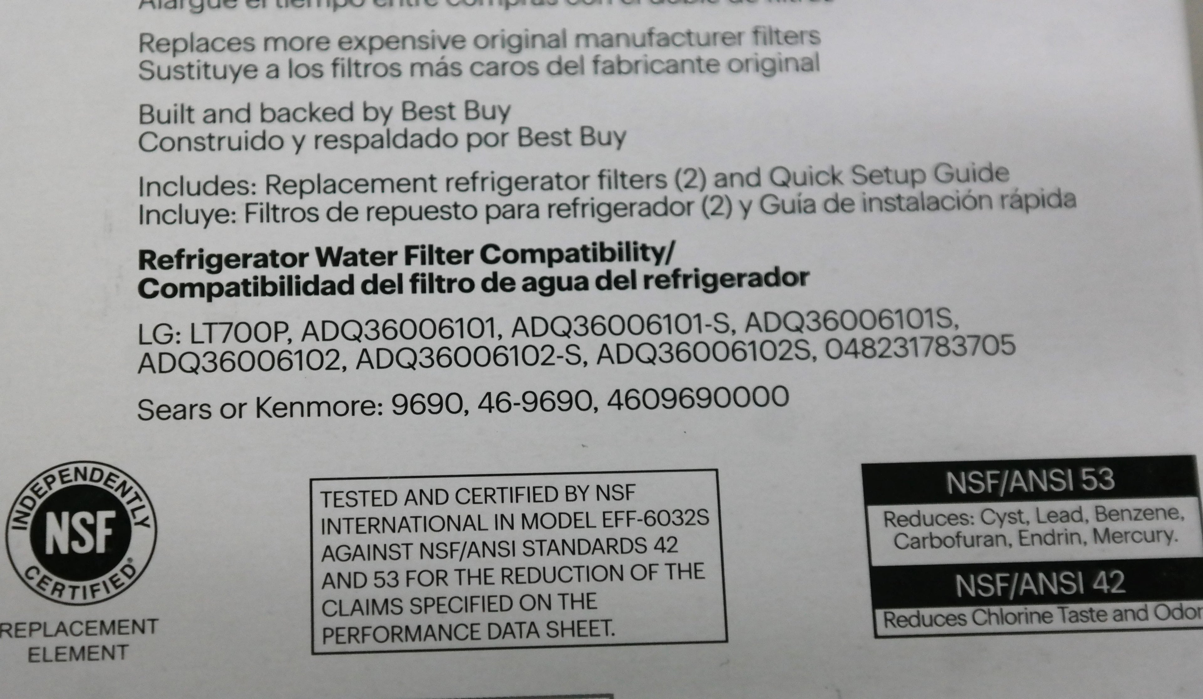 10-Pack Refigerator Water Filter B17124