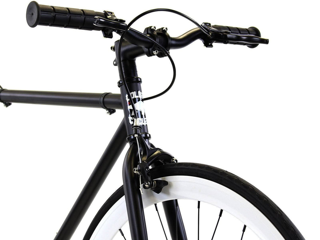 Matte Black White Single Speed City Bike H704964