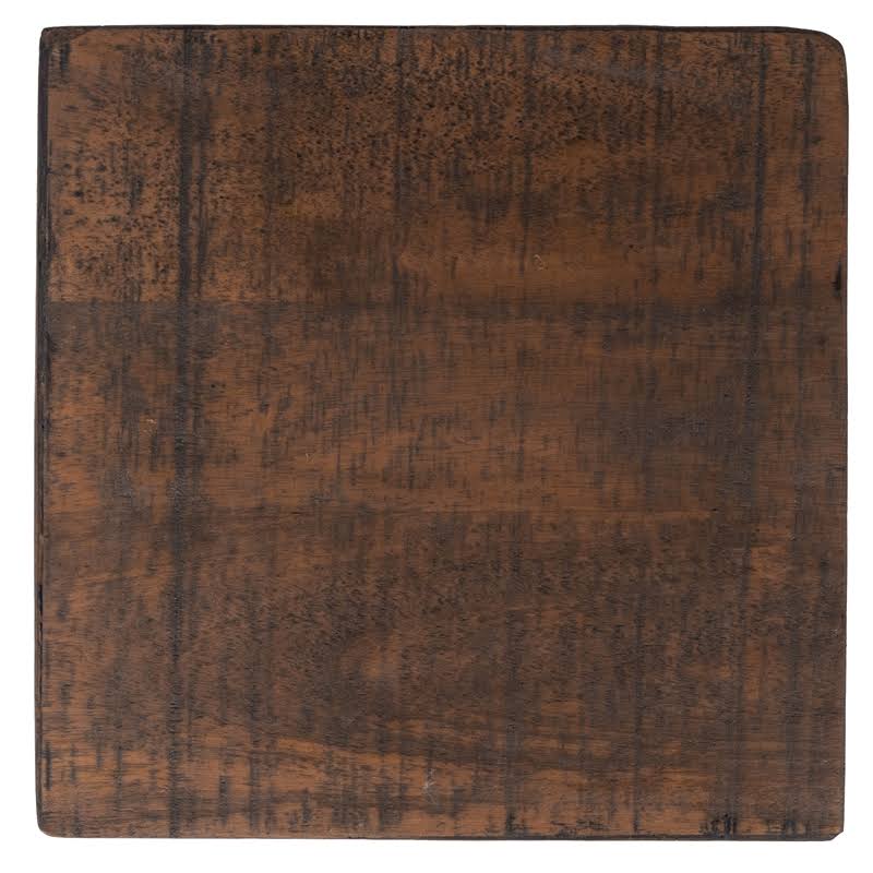 Rustic Industrial Wood and Metal Accent Table in Brown S737