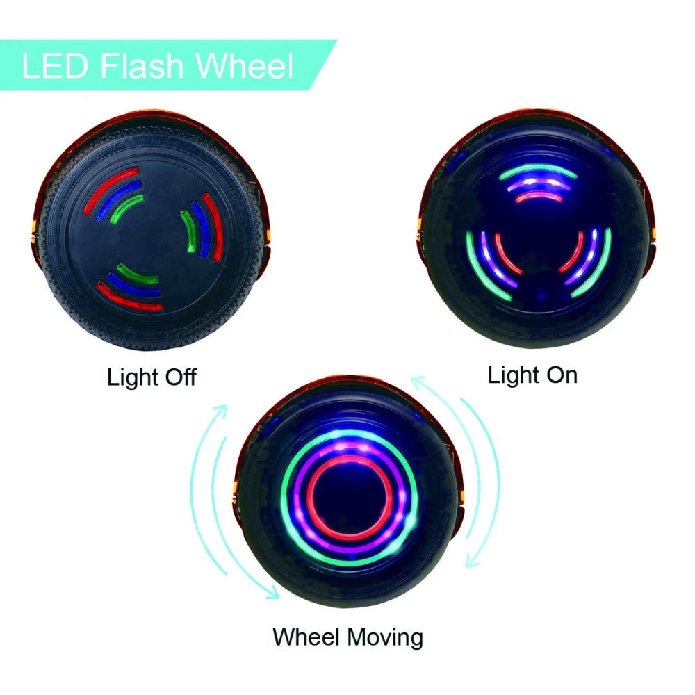 Chrome Turquoise LED Flash Wheel Hoverboard Y1028