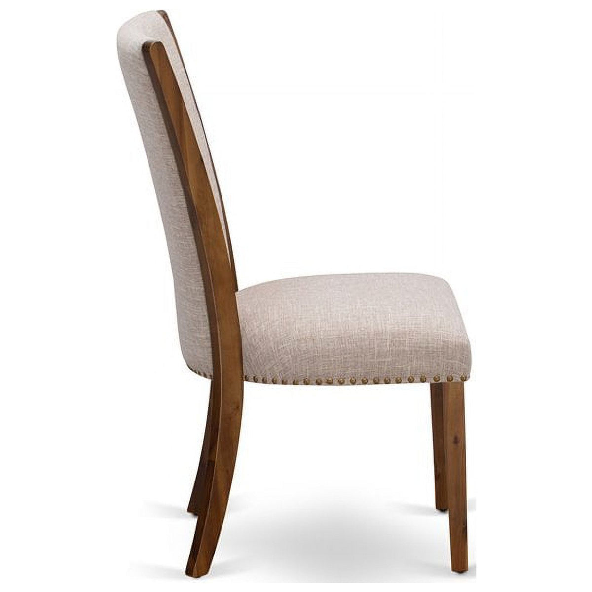 Walnut/Tan Fabric/Wood Dining Chair (Set of 2) C661204