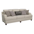 Light Gray Fabric Upholstered Cushion Back Sofa A4305