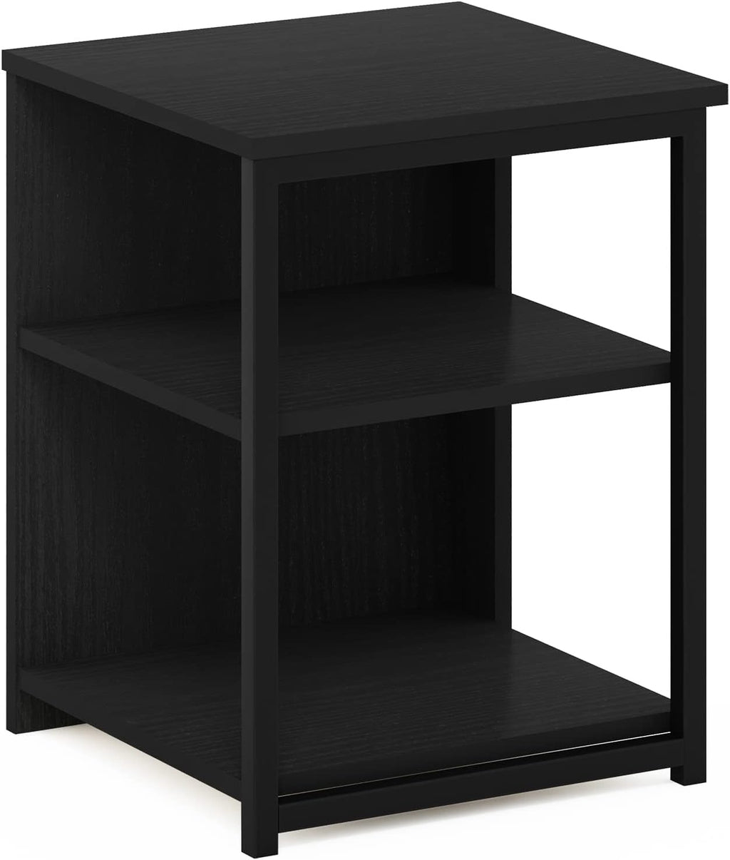 Solid White End Sofa Side Table with Metal Frame W336