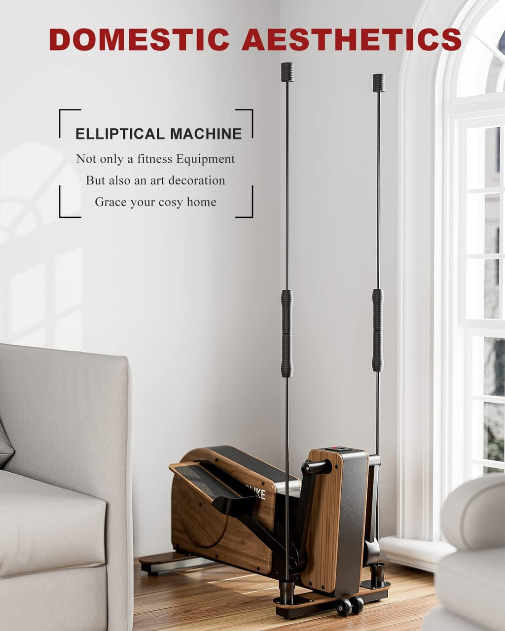 Elliptical Exercise Machine with Adjustable Magnetic Resistance and Digital Monitor Z12971