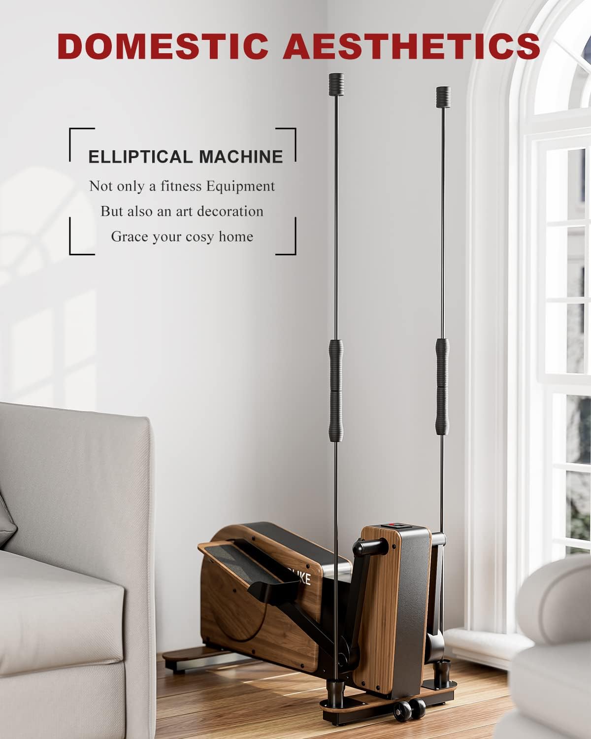 Elliptical Exercise Machine with Adjustable Magnetic Resistance and Digital Monitor Z12971