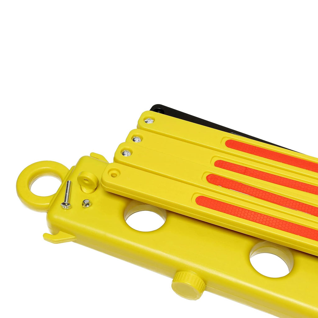 8 Ft Portable Road Safety Barricade with Reflectors W5241