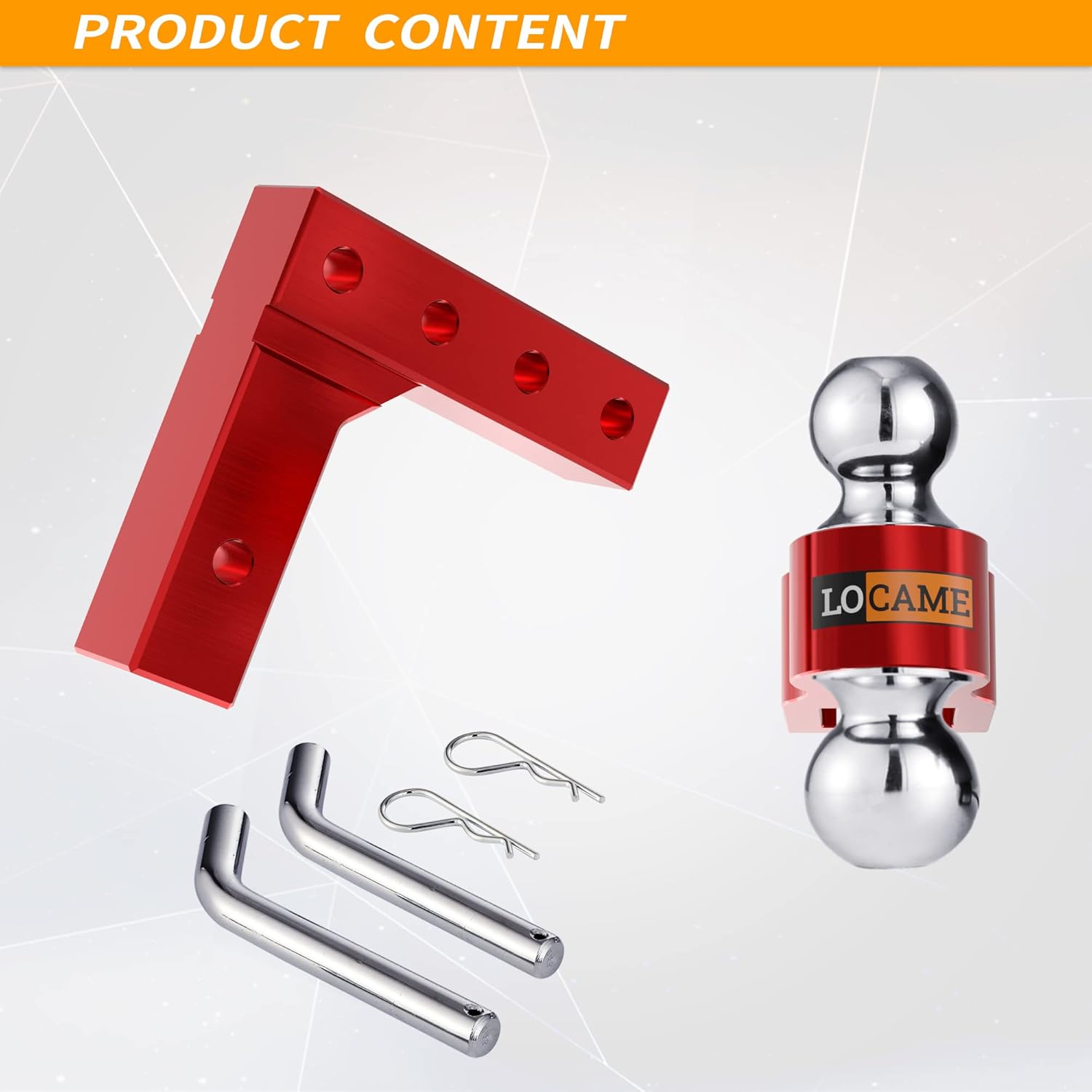 Adjustable Aluminum Trailer Hitch with Double Stainless Steel Pins V5778