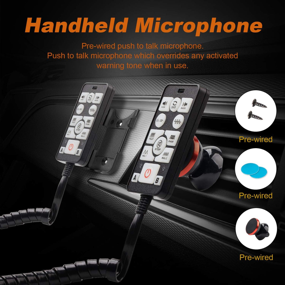 DC12V 100W Multi-Tones Wired Control with Mic Loudspeaker Emergency Electronic PA System K232715