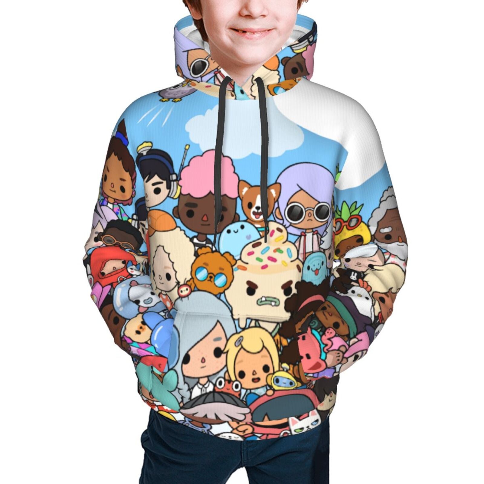 3D Print Hooded Sweatshirt U592