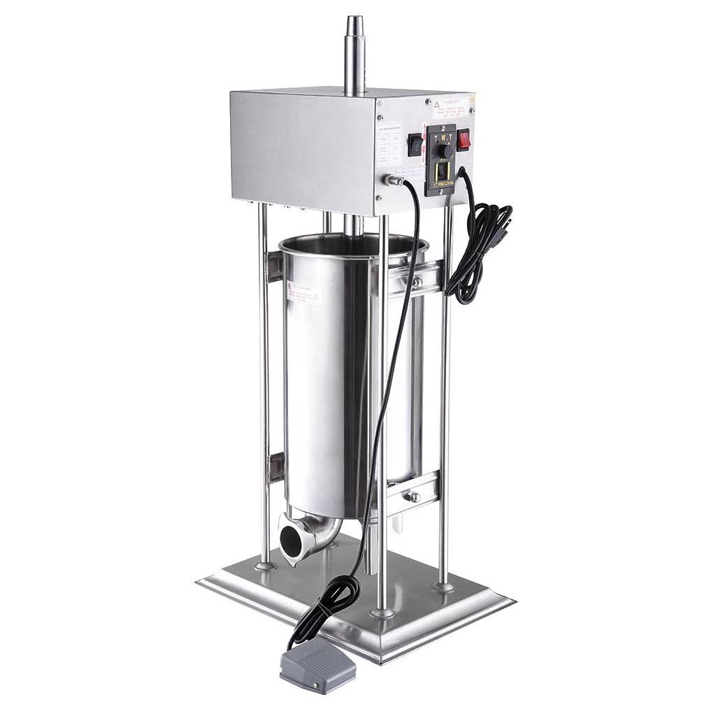 15L Electric Sausage Stuffer Vertical Stainless Steel Meat Filler with 4 Stuffing Tubes D925