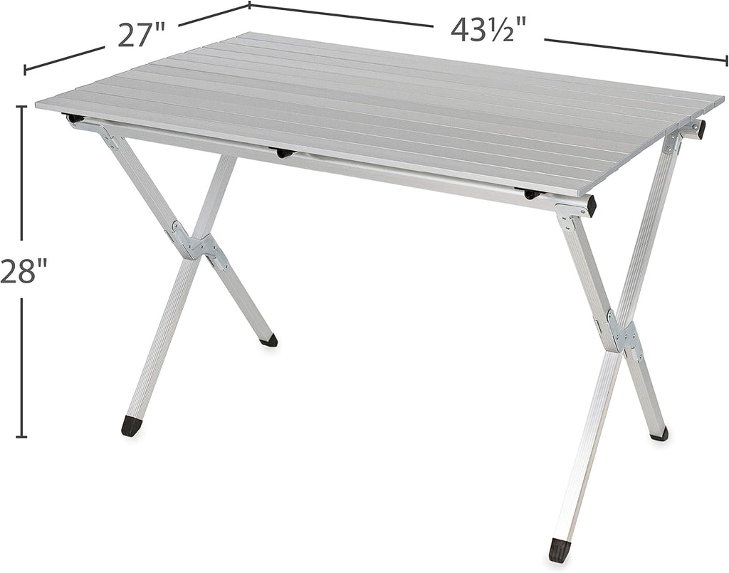 Aluminum Roll-Up Campsite Table with Carrying Bag Q867856