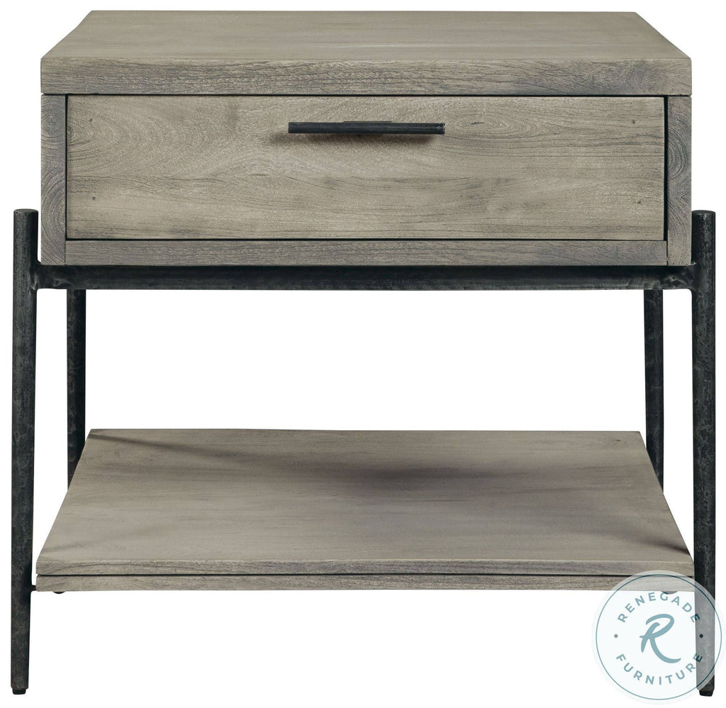Gray End Table with Drawer L503023
