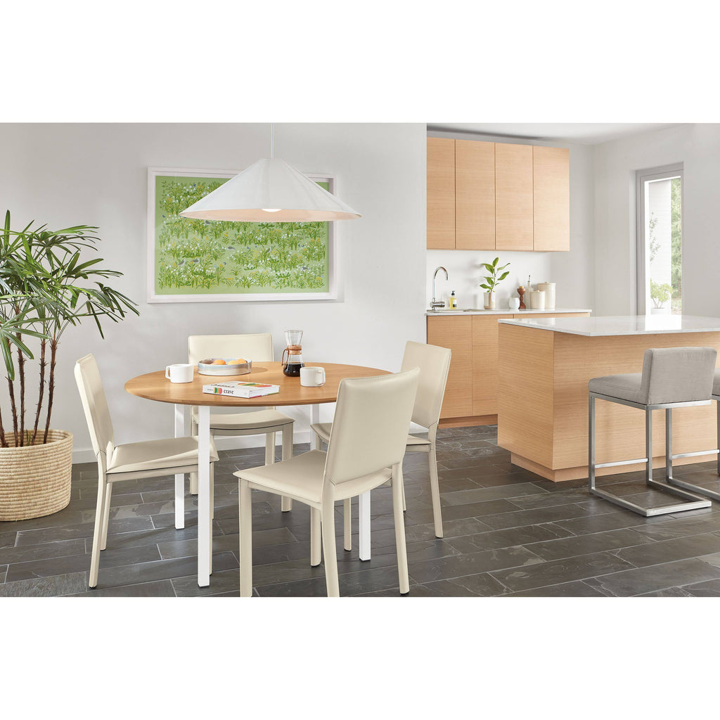 Maple Round Table with Taupe Base C319