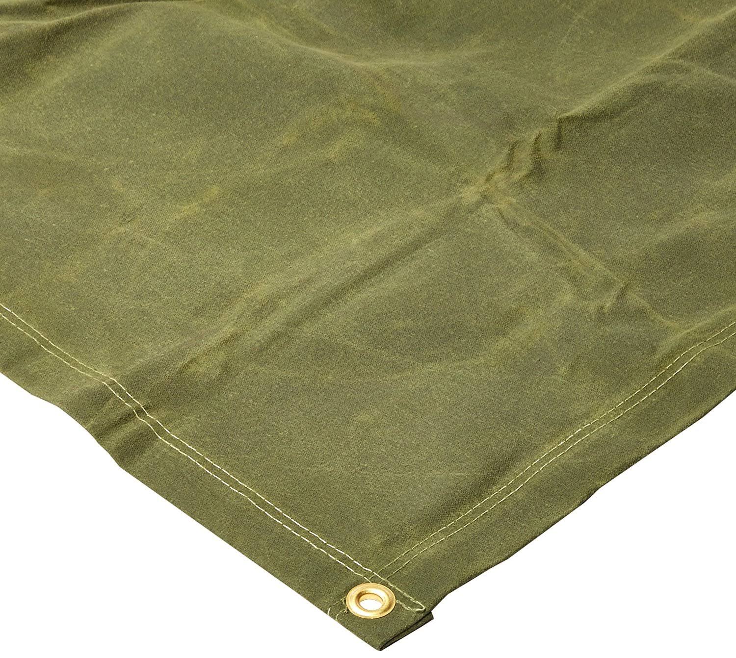 Olive Drab Canvas Tarpaulin 8 by 10 Feet I855457