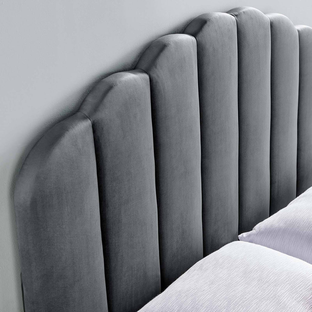 King California King Velvet Headboard U2241