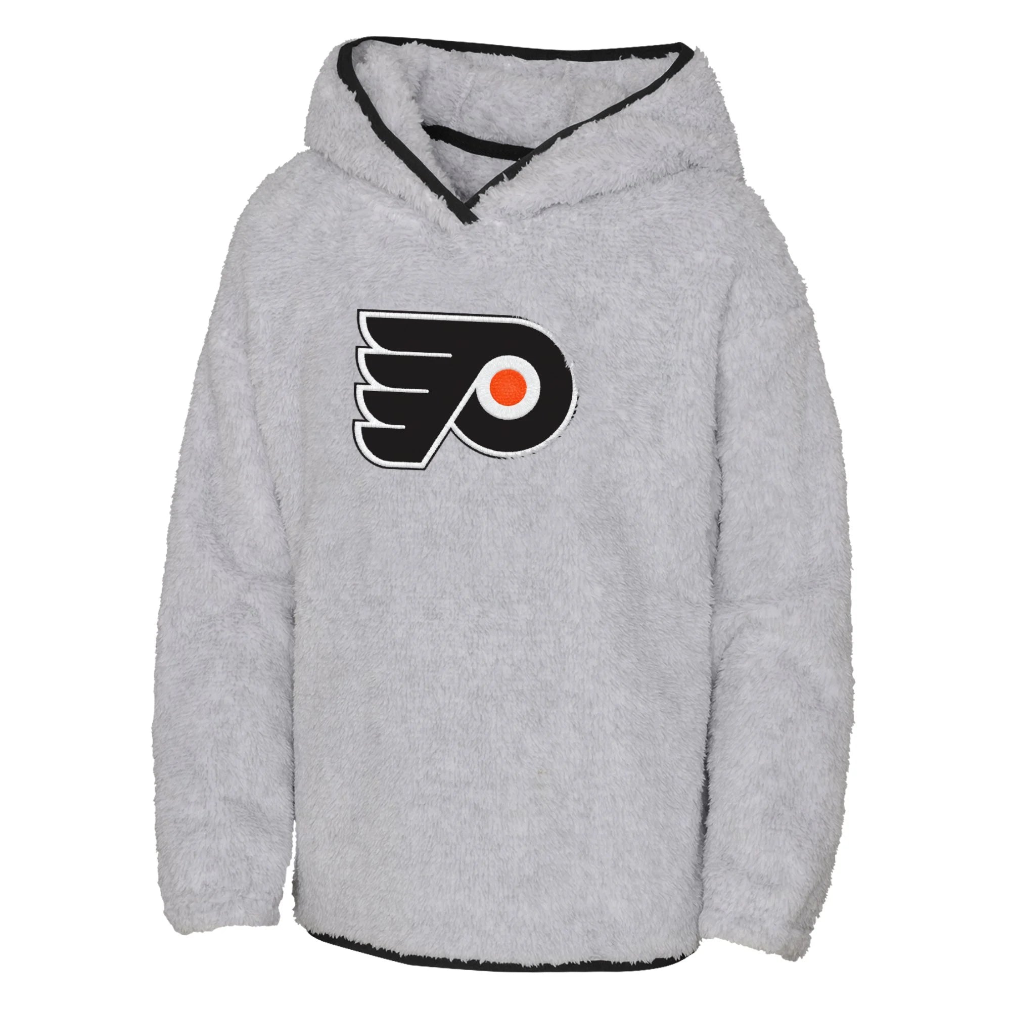 Heather Gray Teddy Fleece Pullover Hoodie X469