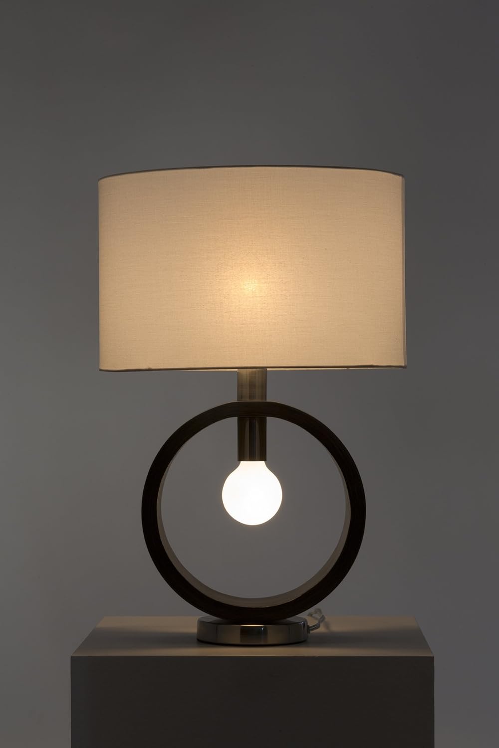Charcoal Gray Ring Table Lamp Y869702
