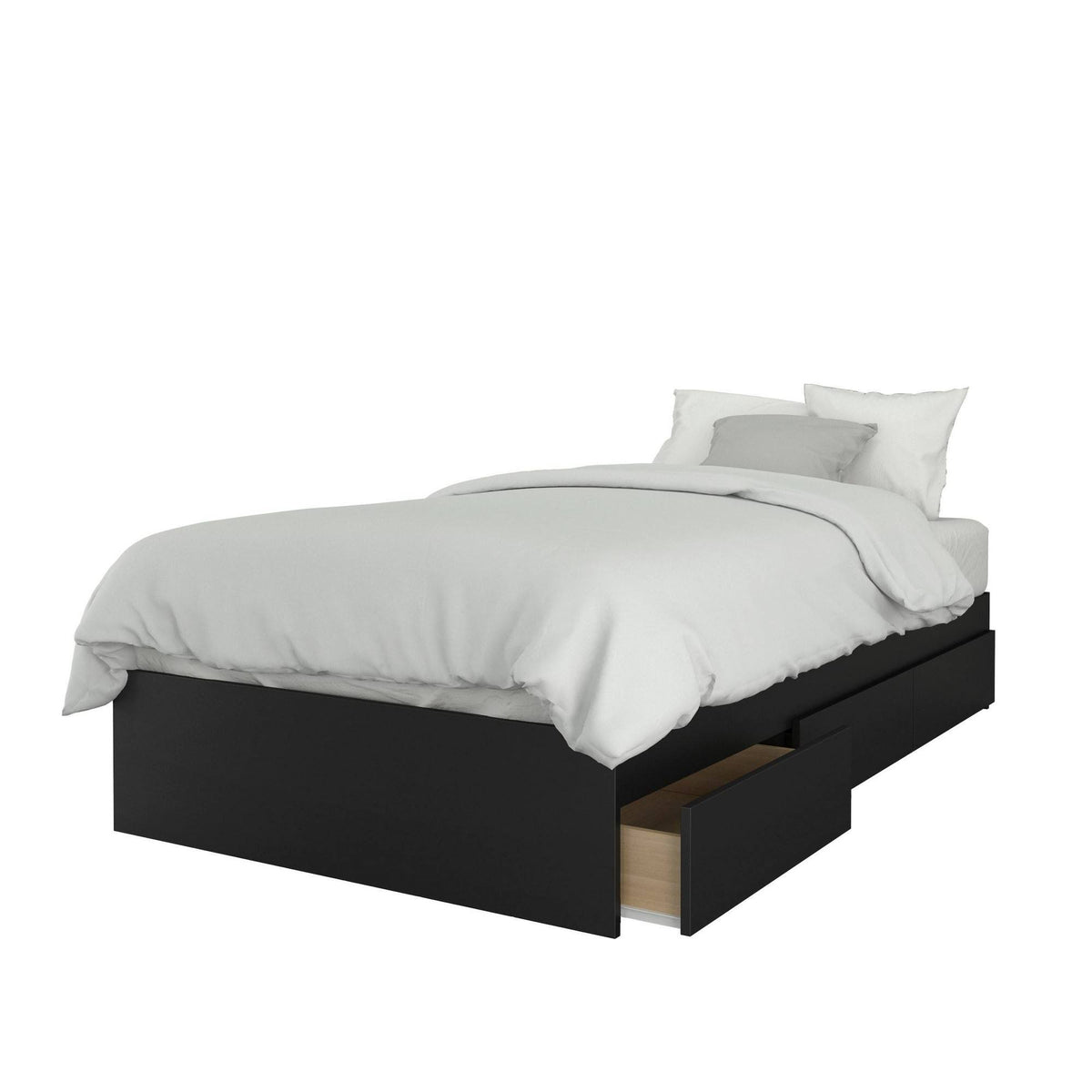 Ebony Black 4 Piece Twin Size Bedroom Set H430475