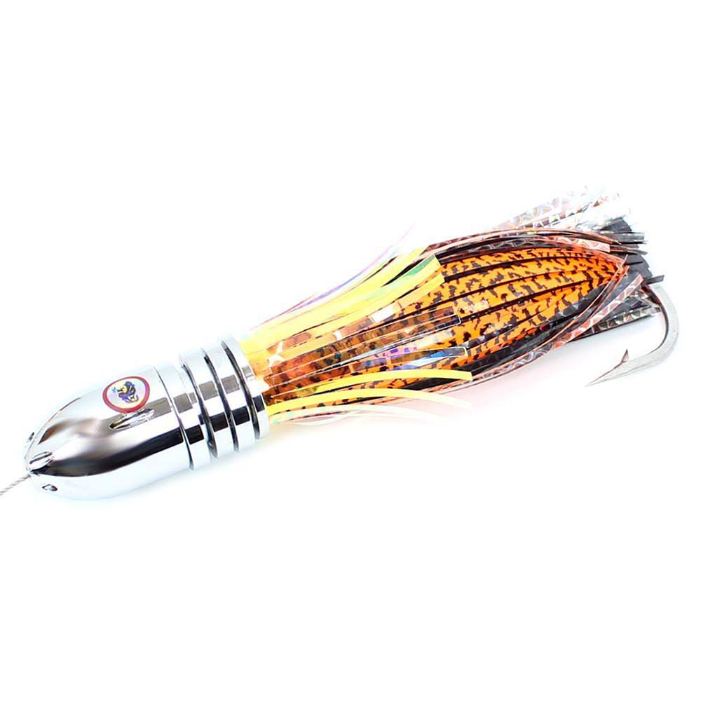 Tiger Orange/Black Mylar Wahoo Lure I545