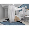Silver Queen Canopy Platform Bed X533