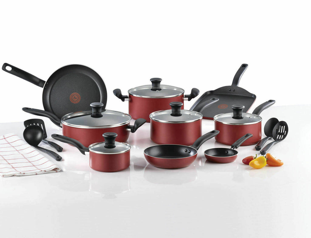 18 Piece Red Nonstick Cookware Set L76505