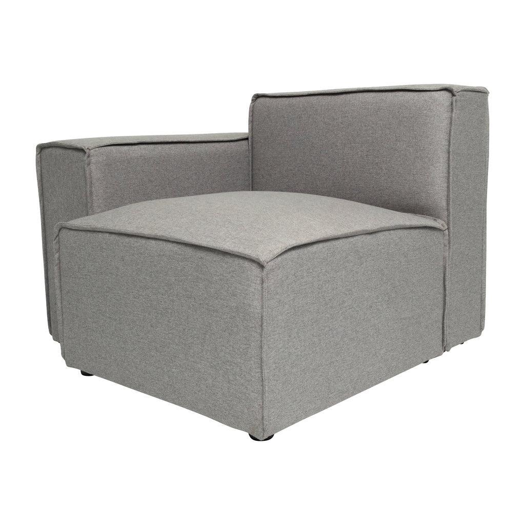 Modular Left Side Armchair in Gray O709453
