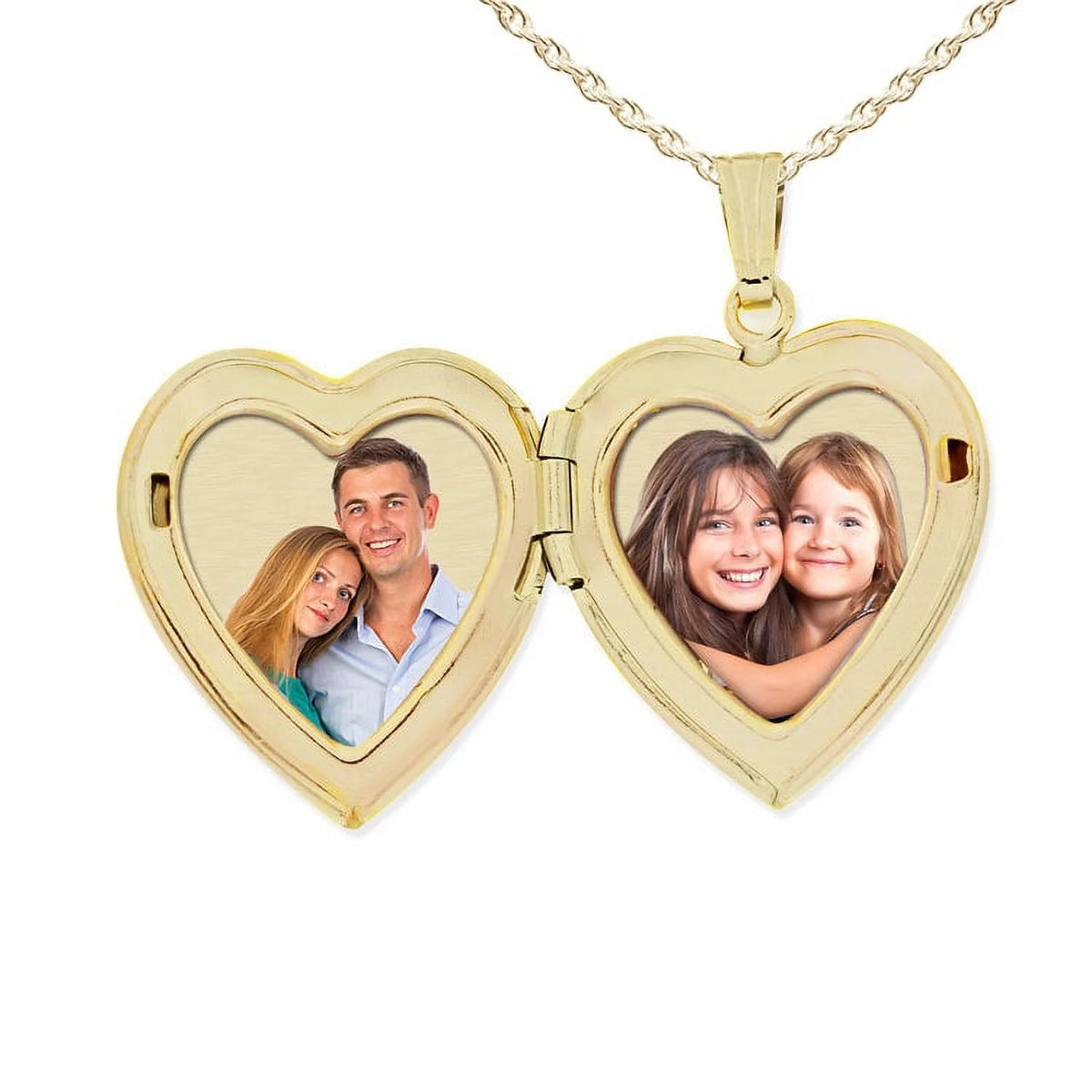 Solid 14K Yellow Gold Mother of Pearl Heart Locket I1947