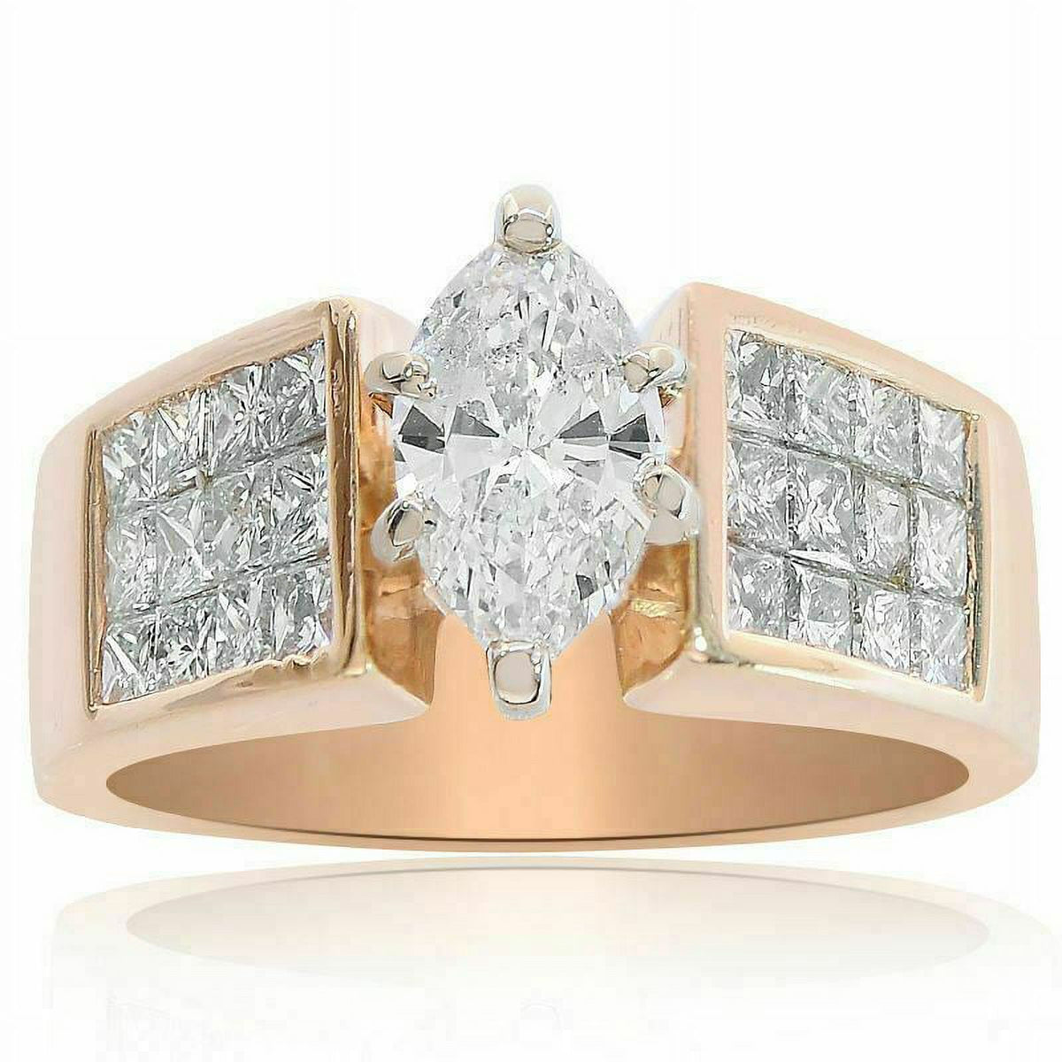 14k Rose Gold Diamond Band Ring F328866